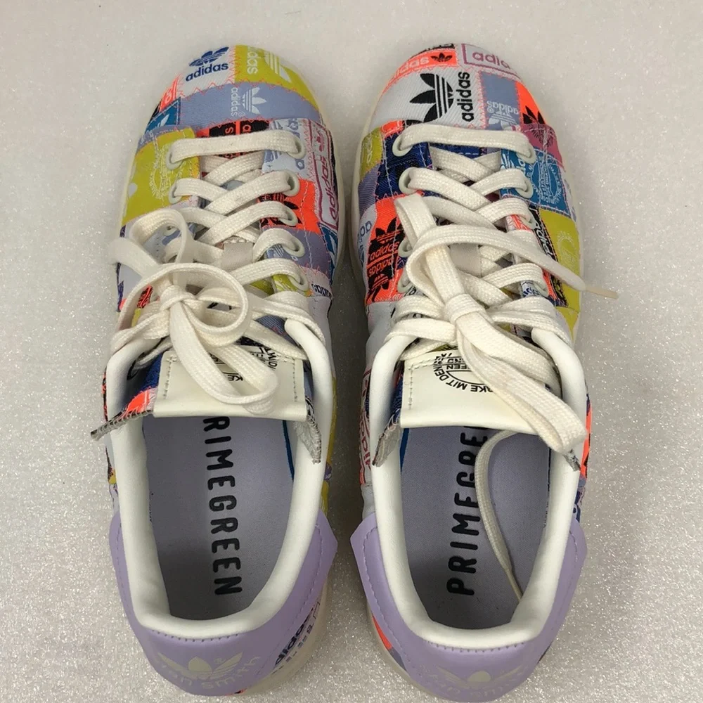 adidas Originals Sneakers Stan Smith Patchwork Trefoils  H03921 Size 6.5 - Picture 5 of 12